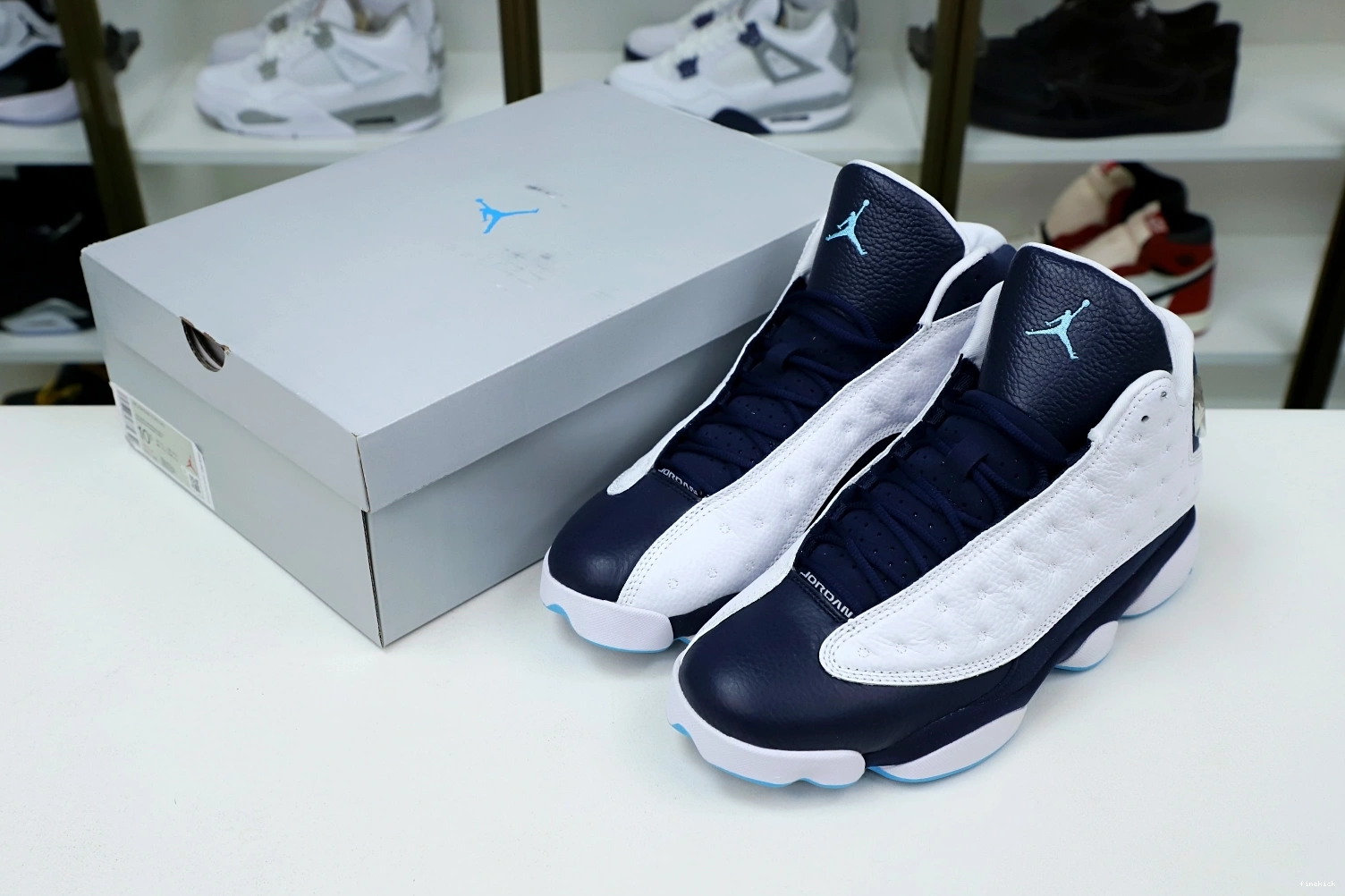 BLUE JORDAN 13 AIR WHITE OBSIDIAN RETRO 414571-144 POWDER 0707
